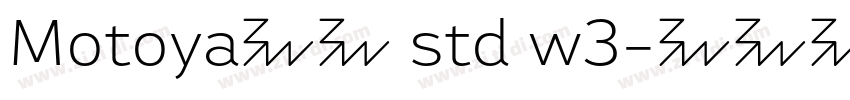 Motoya黑体 std w3字体转换